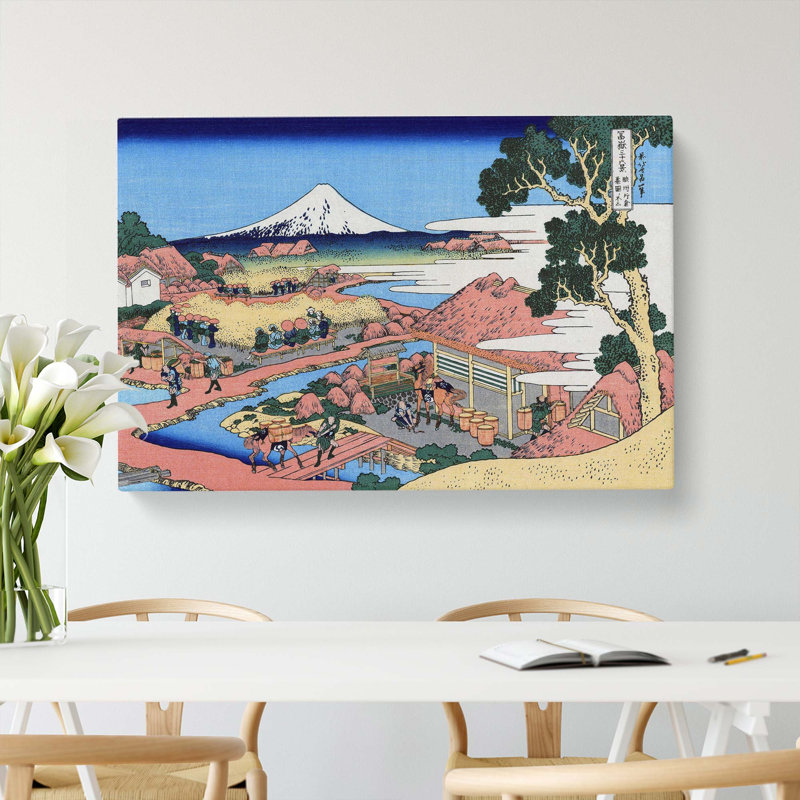 The Tea Plantation Of Katakura by Katsushika Hokusai - Wrapped Canvas, 50cm H x 76cm W x 3cm D