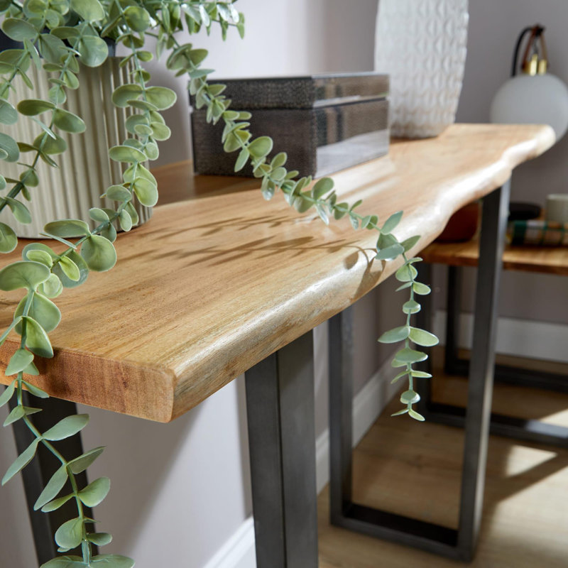 Andikan 120cm Solid Wood Top Console Table