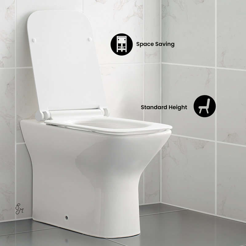 Cuvette de toilette Carre Back-To-Wall Carre, Glossy White