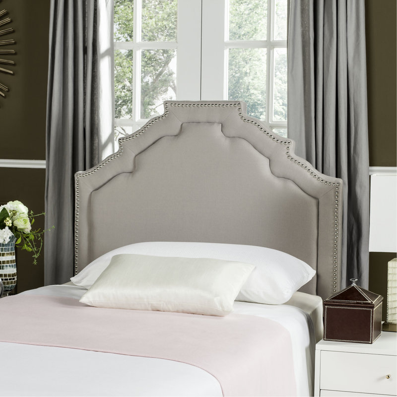 Upholstered Headboard, Queen, Beige Linen