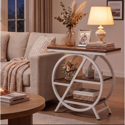 Zekira 25.59'' W 3-Shelf End Table