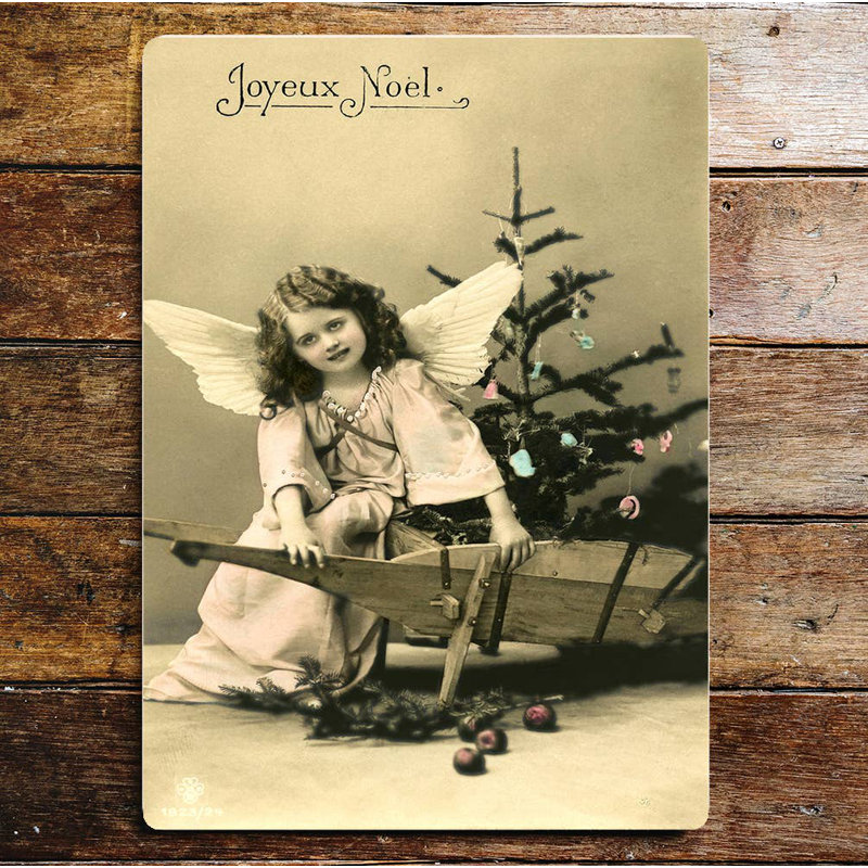 Merry Christmas Child Angel Night Wall Décor, 20cm H x 15cm W