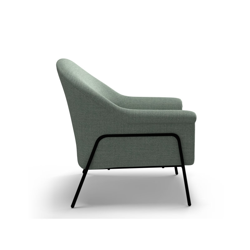Chaise d'appoint avec pieds en métal noir, Capri