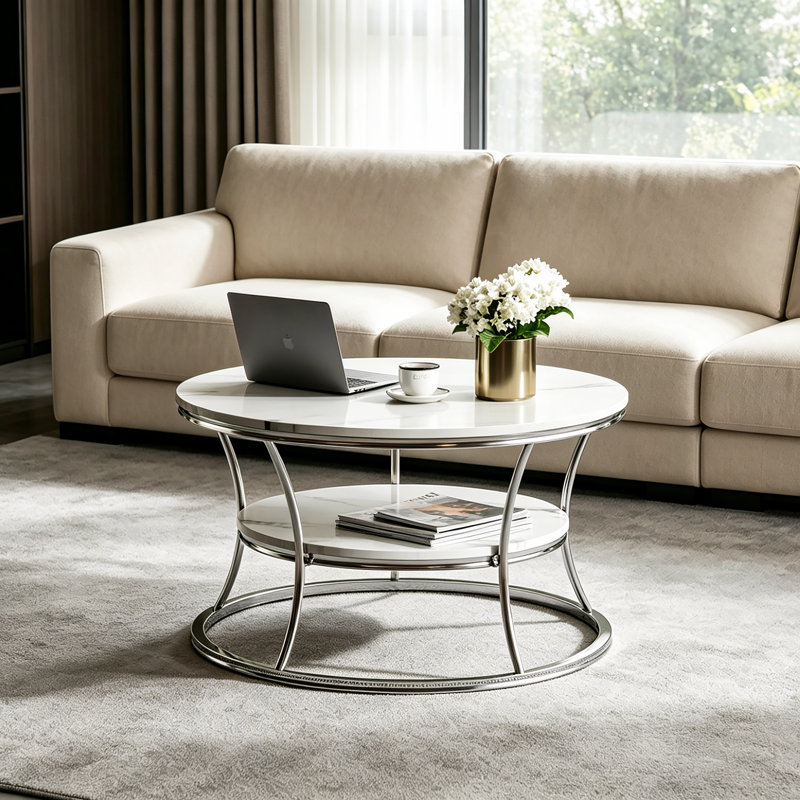 2-Tier Coffee Table for Living Room