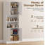 170 cm Kitchen Pantry Cabinet, Freestanding Storage Cabinet with Soft-Close Hinges, White Wood Effect