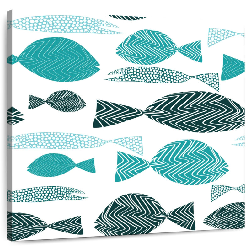 Brampt Abstract Fish School, 39" H x 39" W