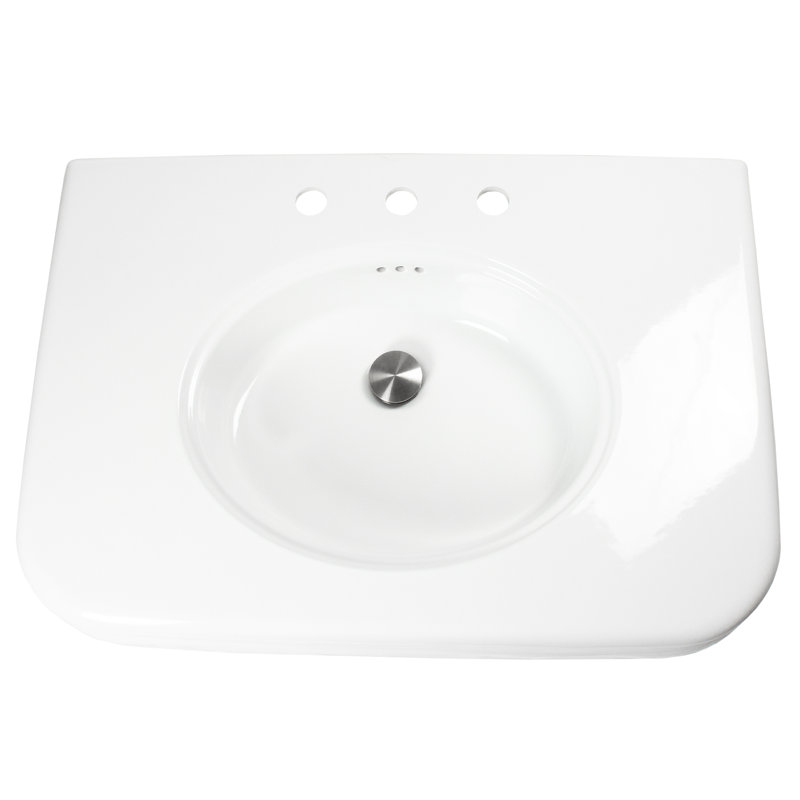 Nantucket Sinks 31.5-inch Fireclay Wallmount Console Bath Sink