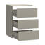 Add-On Chest of Drawers for Wardrobes, 3 Drawers, Engineered Wood, Gray, 53.5cm W x 78.2cm H x 52.7cm D