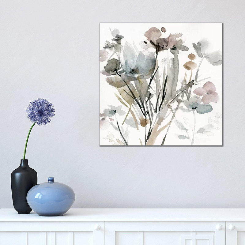 Dainty Blooms I by Carol Robinson - Painting on Canvas, Wrapped Canvas, 45.72 cm H x 45.72 cm W x 1.91 cm D