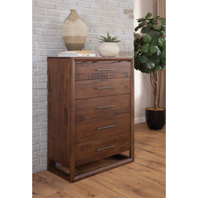 Branchville Solid Wood 34.63'' W 5 - Drawer Dresser