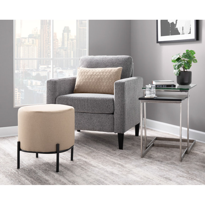 Repose-pieds Greely, Beige