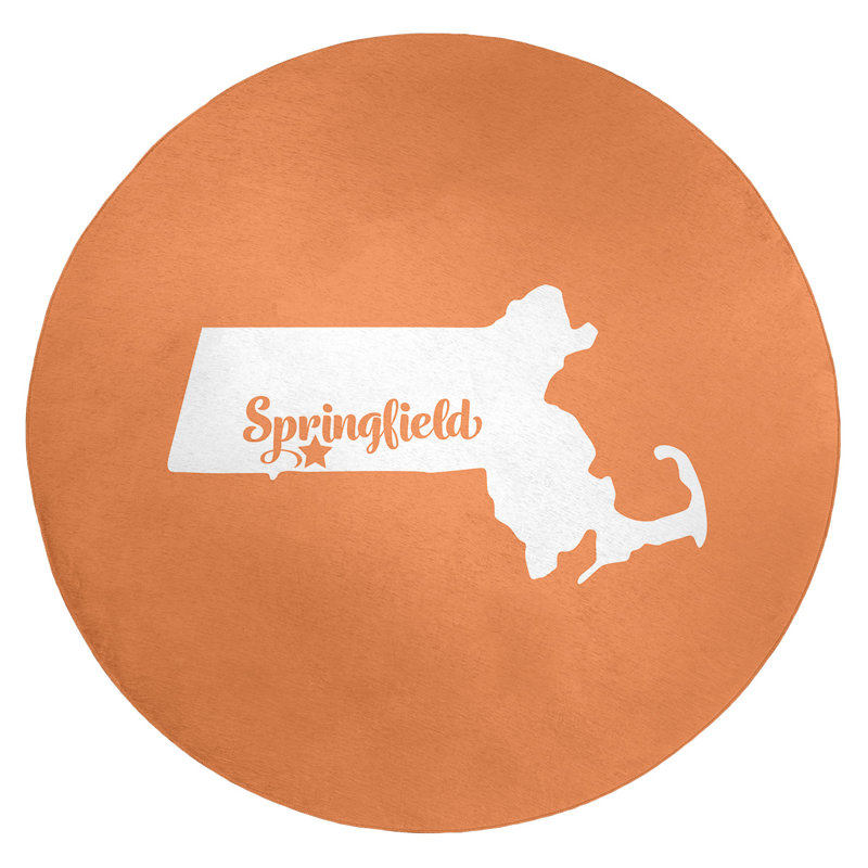 Tapis en poly-chenille springfield massachusetts, Rond 5 pi