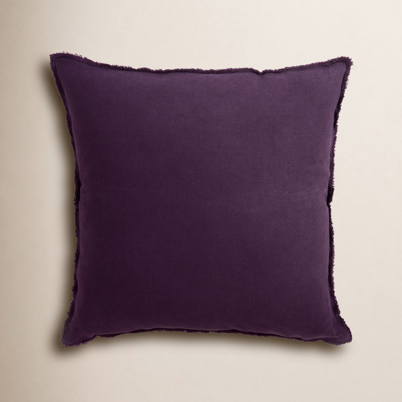 Filia 20" x 20" Linen Throw Pillow, Purple
