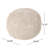 Knitted Cotton Round Pouf Ottoman, 20 X 20 X 14 Inches, Beige