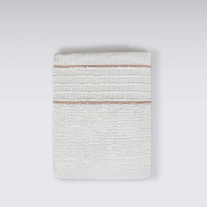 Serviette de bain 100% coton Ebbonie, Crème