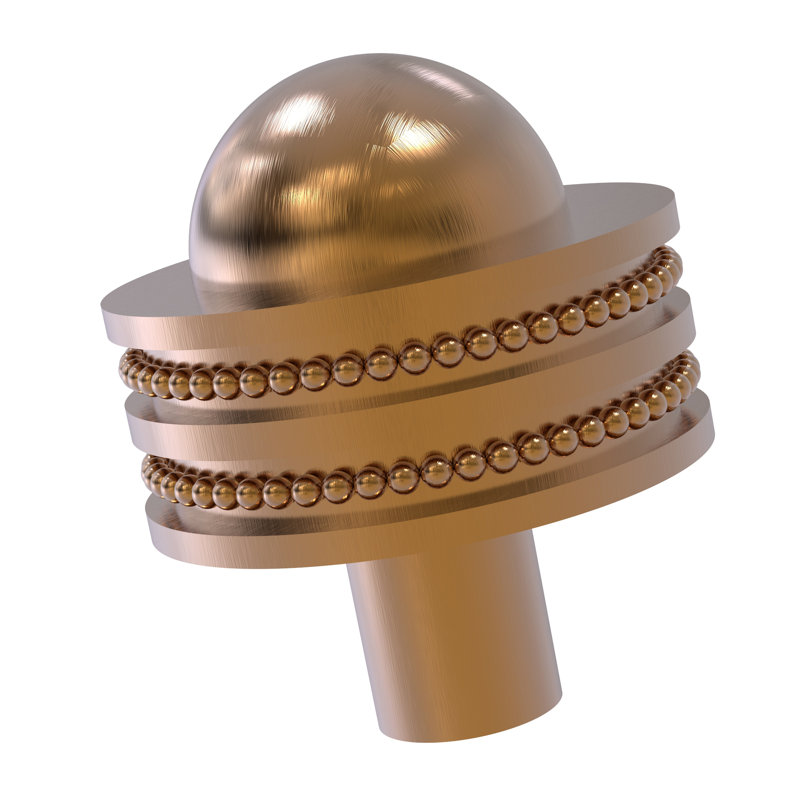 1 1/2" Length Geometric Knob, Brushed Bronze