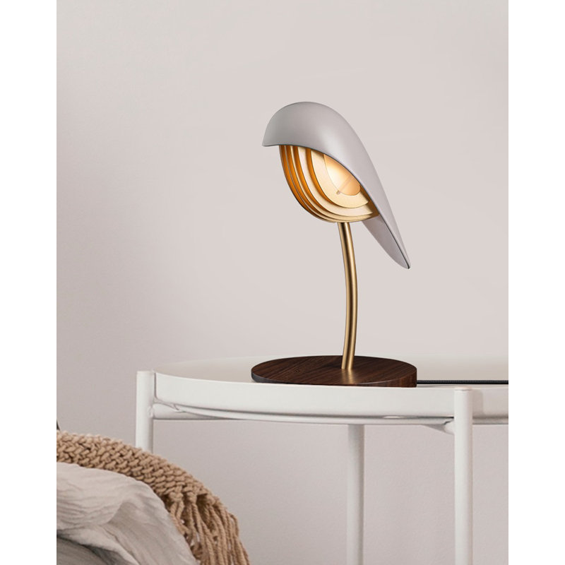 Lampe de table à DEL, Beige/noir