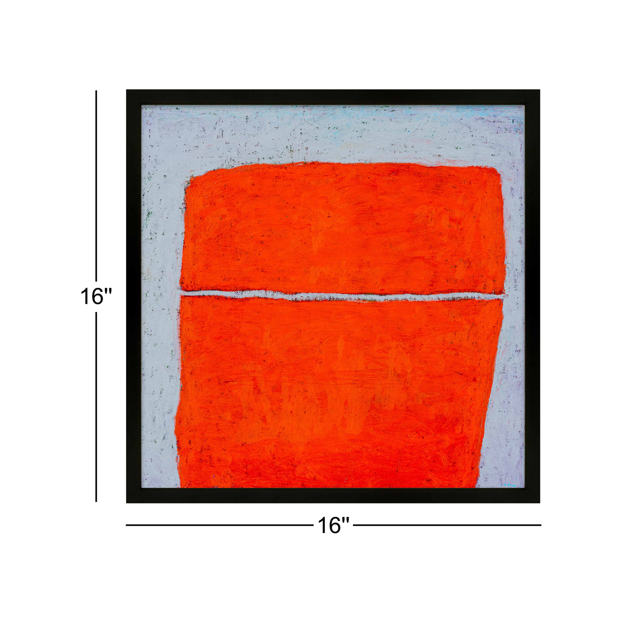 Tangerine Split by Stephanie Dennis, Black, 16" H x 16" W  x 1.25" D