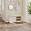 Banc de rangement pour chaussures 28,74 po avec armoire 2 portes