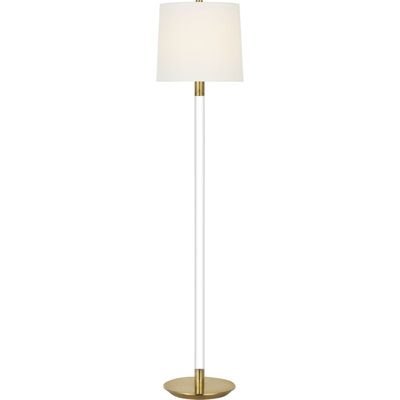 Riga 53" Cordless Floor Lamp with Linen Shade
