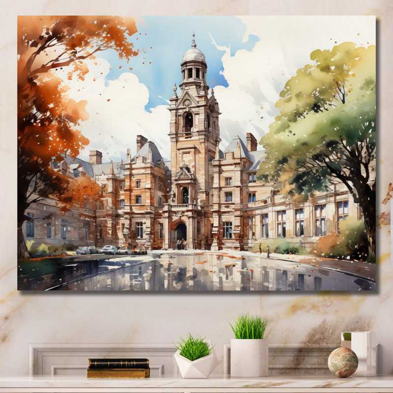 «Ireland Trinity College Dublin», reproduction sur toile, H 24 po x l 32 po x P 1 po, Toile tendue