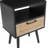 Modern Rattan End Table Nightstand With Drawer, Solid Wood Legs-1441504399