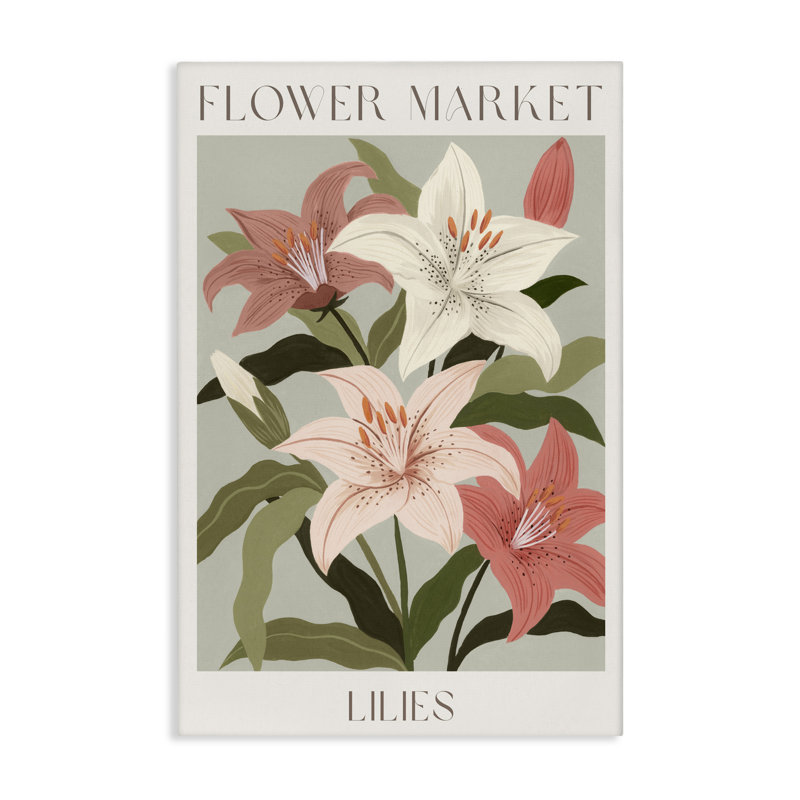Flower Market Lilies Canvas, design by Courtney Haley, 24" H x 16" W