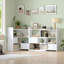 Bibliothèque moderne ajustable H 38 "- rangement ouvert et fermé, en forme de L ou droite, pour le salon, la chambre à coucher, le bureau personnel, H 38 po x l 46,7 po x P 9,4 po-1024366994-1024366996