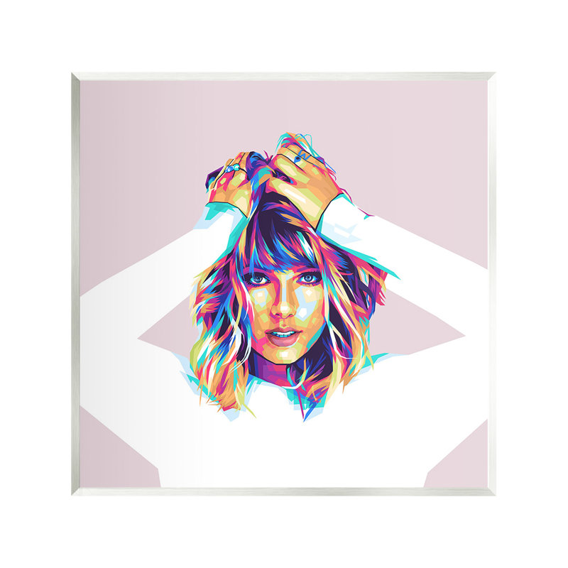 «Taylor with Bold Hues», art mural sur bois par Birch & Ink