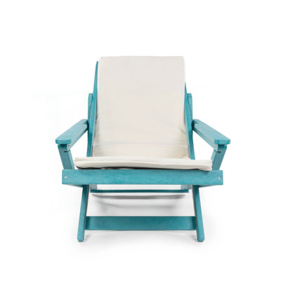Pinecrest Fully Assembled All-Weather HDPE Outdoor Folding Lounge Chair With Removable Cushion