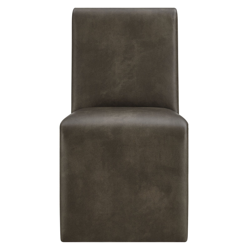 Emory Vegan Leather Dining Side Chair, Mushroom