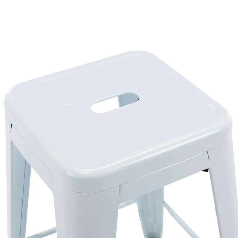 Tabouret Jemell, Blanc, Tabouret de bar (siège d'une hauteur de 30 po)