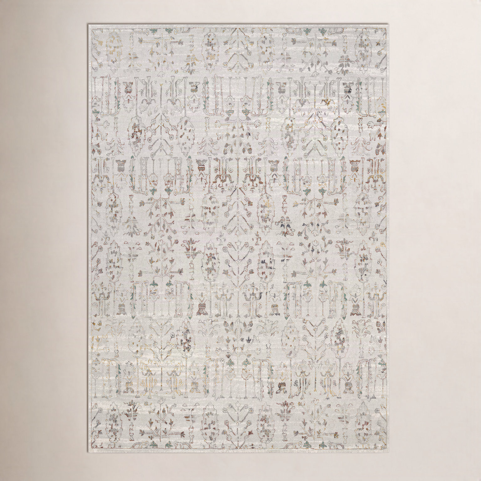 Tamsen Ocean Sand Floral Rug, 5'3" x 7'6"