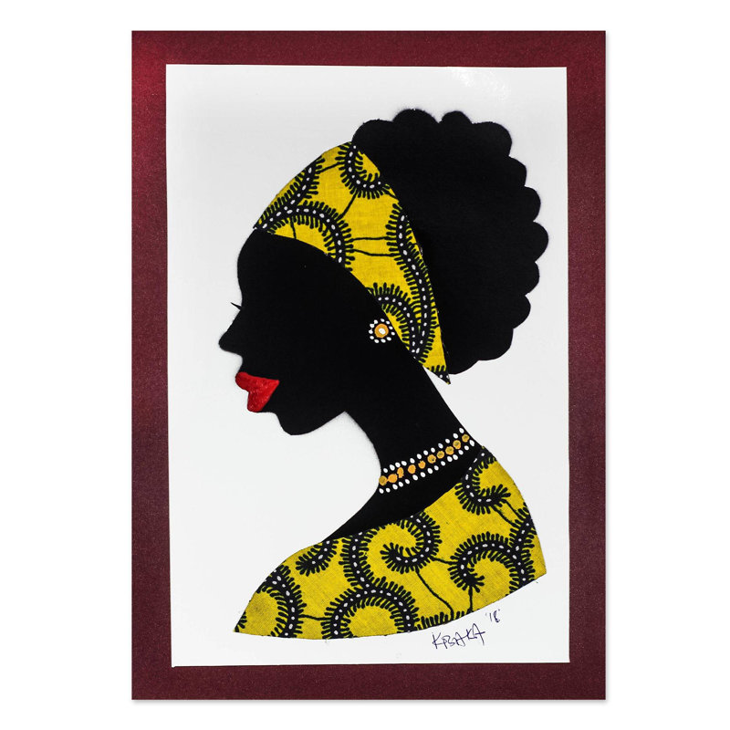 Suspension murale de peinture en laine mansah