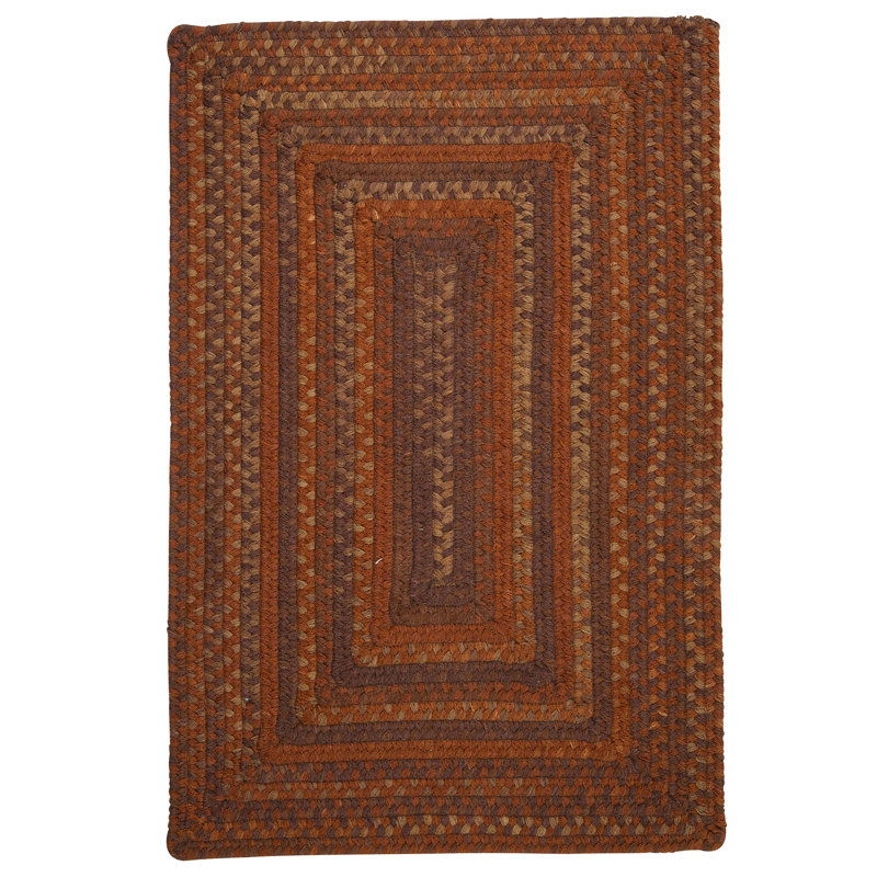 Tapis brun en laine Padang OyolaJenafir, Carré 5 pi