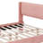 Queen Size Corduroy Platform Bed With Headboard-624342790