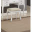 Ensemble de meuble-lavabo classique avec tabouret et tiroirs de couleur blanche