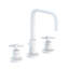 East Square Widespread Bathroom Faucet with Drain Assembly-1767557391