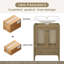 Meuble-lavabo en rotin naturel 24 po avec lavabo