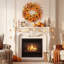 Couronne d'automne de 56 cm (22 pouces) avec tournesols artificiels, décoration murale pour porte d'entrée, style ferme, idéal pour l'Action de grâce, porche, intérieur et extérieur, décoration de récolte.