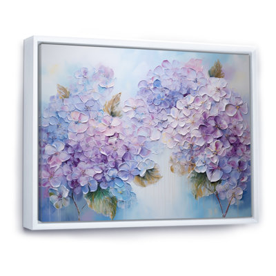 Fleurs d'hirangées mauves paradisiaques I - champ de fleurs, art mural