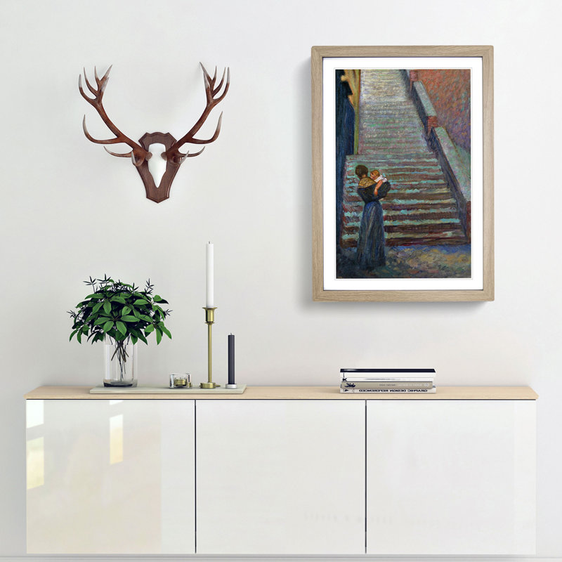 Around the Campidoglio by Fujishima Takeji - Picture Frame Painting, Oak, 60cm H x 40cm W x 2cm D