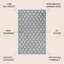 Tapis d'intérieur / extérieur gris / bleu sarcelle Arabesque Ogee-521309613