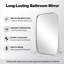 Miroir de salle de bain ovale moderne | Cadre en acier inoxydable-424648688-409765721