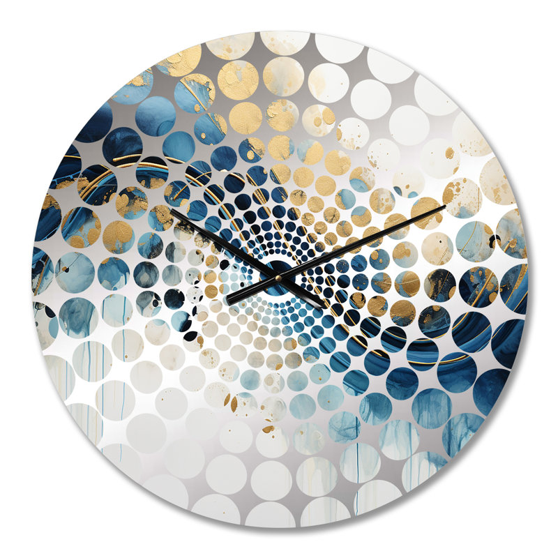 Alphy - Horloge murale peinture abstraite, Médium