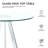 3 Piece Bar Height Set-Tempered Glass Round Table and 360°Fabric Pedestal Bar Stool (Set of 3)-1033463517