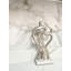 Avruch 30cm Decor Metal Silver Couple looking at each other Sculpture