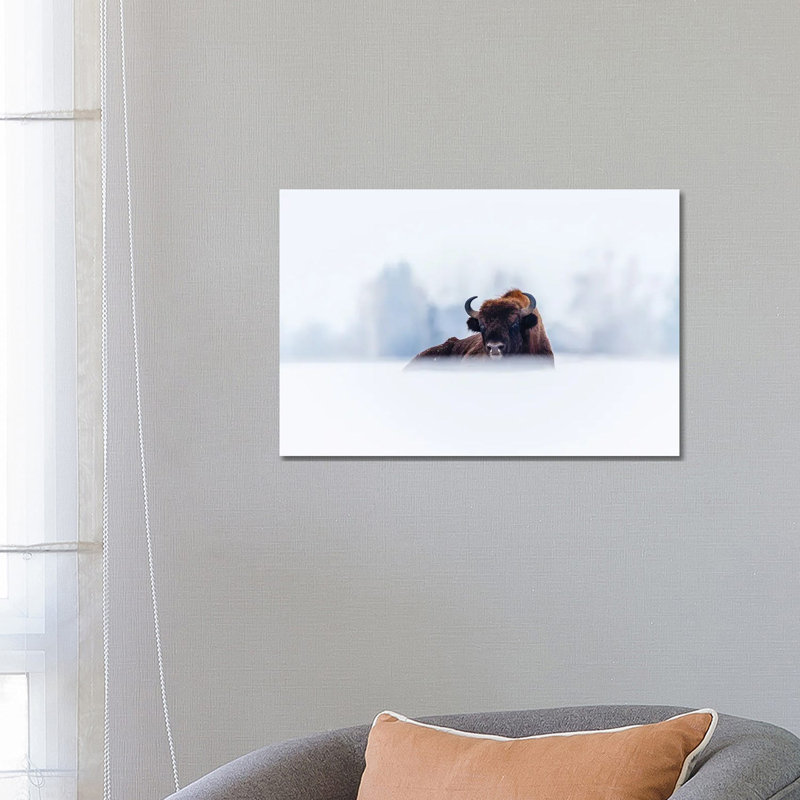 Winter Bison 1 Piece Wrapped Canvas Wall Art, 66.04 cm H x 45.72 cm W x 1.91 cm D