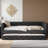 Modern PU Leather Upholstered Daybed with Trundle & LED Armrests-552372683