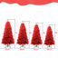 Arbre de Noël rouge de 6 pi, 804 pointes, style des Fêtes accrocheur, branches à charnières pour une installation facile, support de configuration de décor à thème